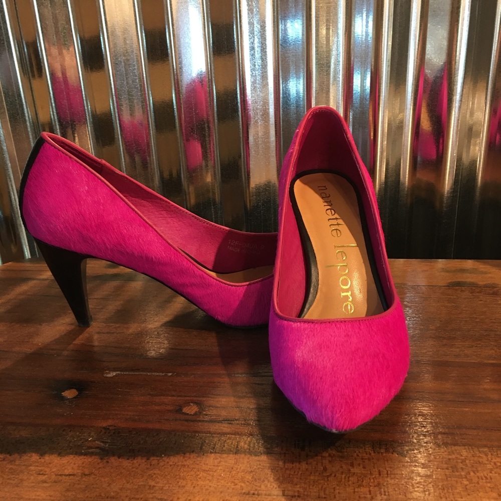 Nanette Lepore Pink Hide Pumps